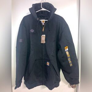 NWT Carhartt Rain Repellent Heavy Duty Full Zip Hooded Sweatshirt